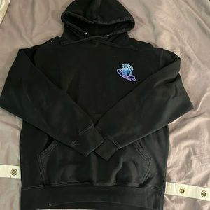 Santa Cruz Skateboarding Black Men’s Medium Hooded Sweatshirt / Hoodie / Hoody